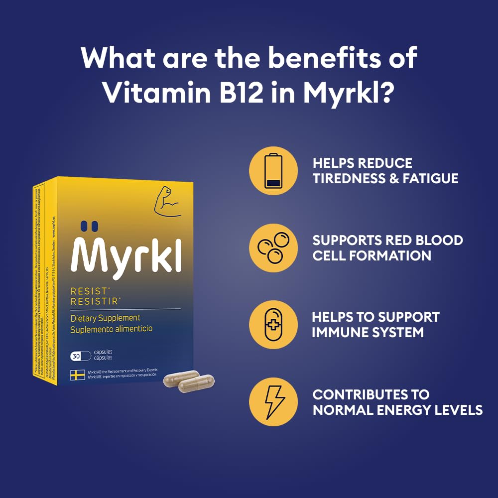 Myrkl Unique Pre-Drinking Supplement for Liver Health Support, Helps Morning Energy with High-Performing Probiotic, L Cysteine & Vitamin B12, Social Evening