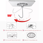 DDMY Hooks for Hanging, 50 Pack Wall Hooks 50lb(Max) Transparent Reusable Waterproof Adhesive Hook for Kitchen Curtain, Towel Hook for Bathrooms, Heavy Duty Self Coat Hook for Walls No Damage