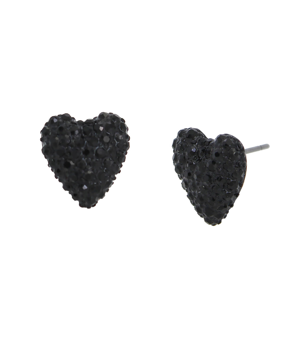 Betsey Johnson Heart Stud Earrings