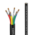 Matugajp 20awg 6 Wire Cable 20/6 Electrical Wire 6 Core Extension Cable 30 feet UL2464 DC 5V/12V/24V/300V 20 Gauge Oxygen Free Stranded Tinned Copper Wire