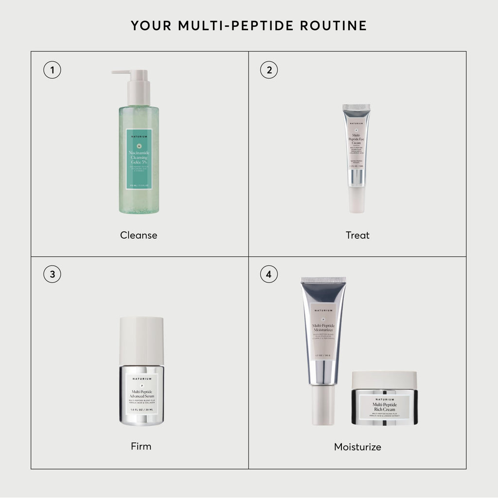 Naturium Multi-Peptide Eye Cream, Smoothing & Anti-Aging Skincare, with Squalene & Hyaluronic Acid, 0.5 oz