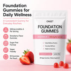 ONSET Foundation Gummies, Strawberry Flavored, 60 Gummies