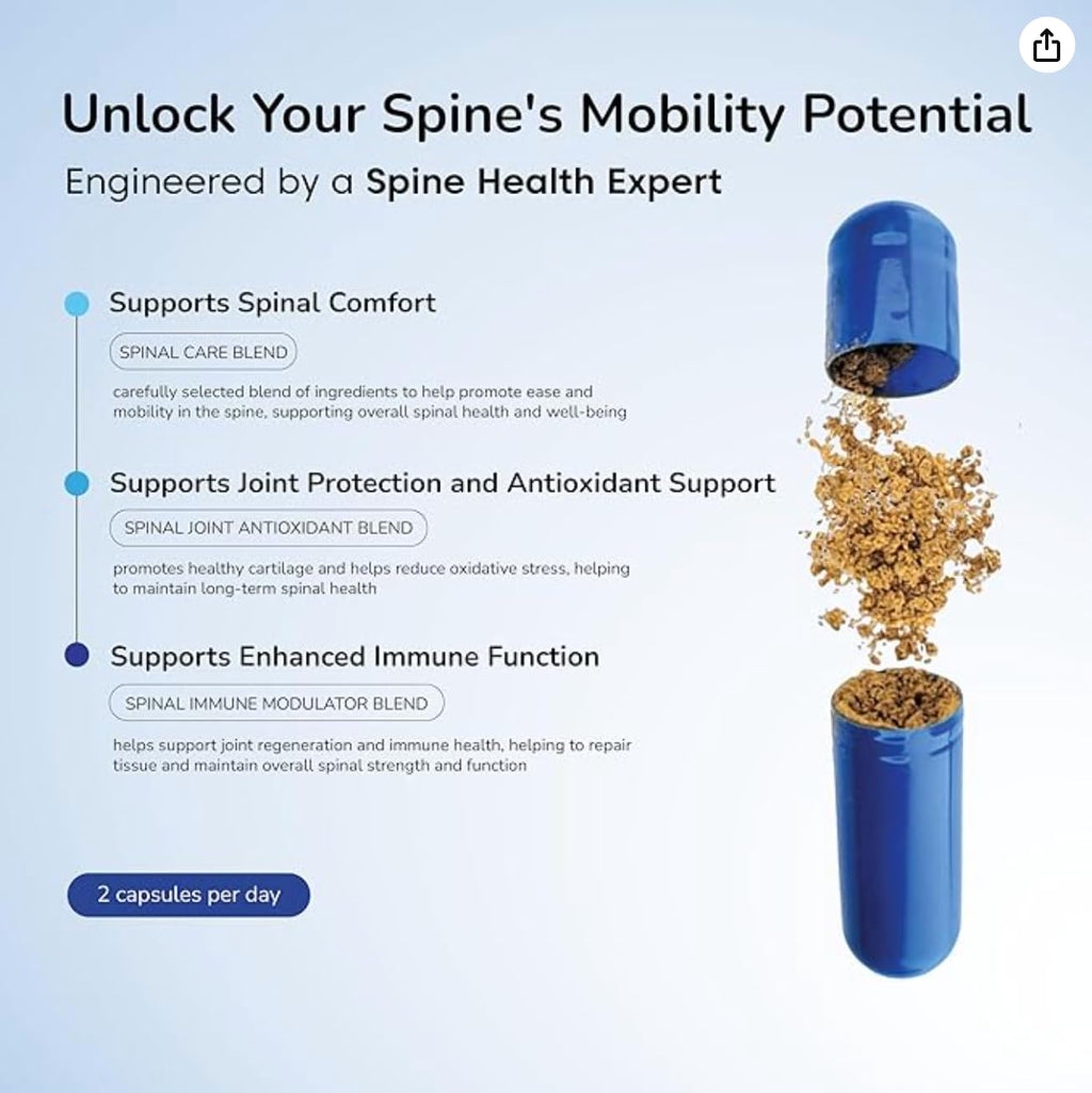 TriNeuro Daily Spine & Joint Supplement - NSF Certified - Neurosurgeon Formulated to Support Joint Health & Balance Functional Longevity - Devils Claw, Chondroitin, Glucosamine - 30 Capsules