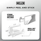 MELEN Adhesive Sunglass Organizer Wall (16-Pack) - Strong and Compact Glasses Holder, Sunglass Holder for Car and Wall - Clear
