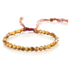 Buddha & Karma Tibetan Copper Beads Bracelet – Handmade Energy Healing for Strength, Balance & Protection – Adjustable Spiritual for Men & Women (GOLD)