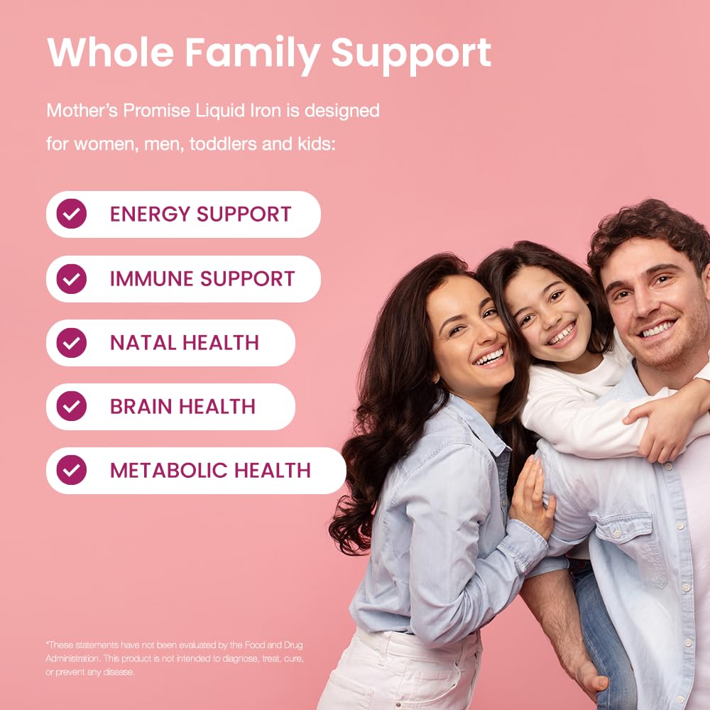 Organic Liquid Iron Supplement for Women, Men & Kids with Vitamin C | Sugar Free Natural Berry Flavor Non Constipating Vegan Ferrochel® Iron Supplements for Healthy Blood, Prenatal & Postnatal