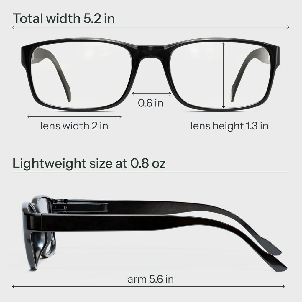 Gaoye 1.25 Professional Reading Glasses for All Day - Computer Readers with Blue Light Protection - Value Pack