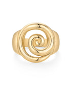 PAVOI 14K Yellow Gold Plated Chunky Swirl Statement Ring