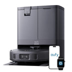eufy X10 Pro Omni Robot Vacuum and Mop Combo, 8,000 Pa, Dual Mops with 12 mm Auto-Lift and Carpet Detection, AI Obstacle Avoidance, Auto Mop Washing&Drying, Self-Emptying, Self-Refilling