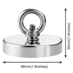 DIYMAG Fishing Magnets with Countersunk Hole 1.88 inch 270LBS Pulling Force