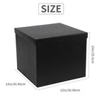 YINUOYOUJIA Large Black Gift Box with Lid 12x12x10 Inches