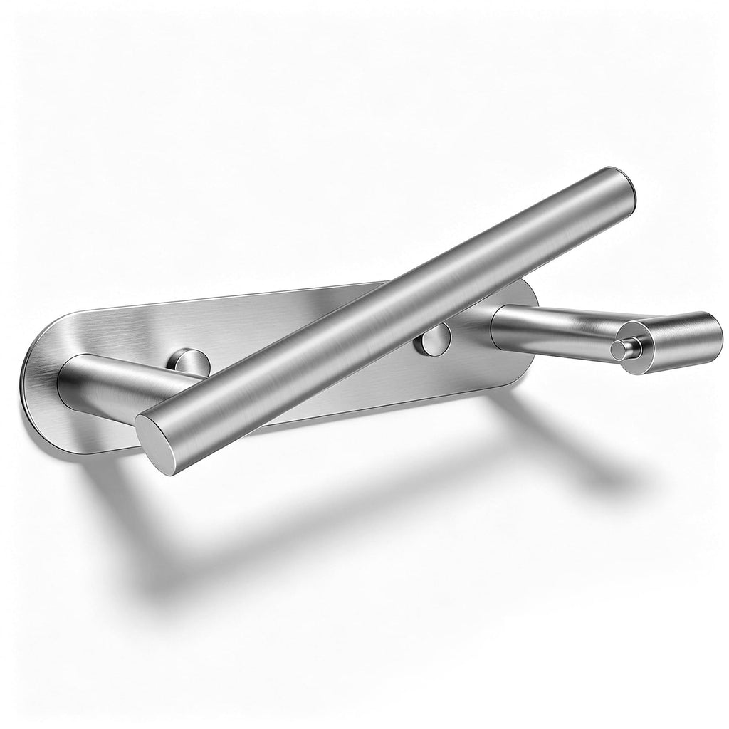 SetSail Toilet Paper Holder Adhesive or Screw-in Brushed Nickel Bathroom Toilet Paper Roll Holders Wall Mount Stainless Steel Tissue Holder for Bathroom Hardware Accessories
