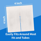 Vakly Sterile Split Gauze 4" x 4" 6-Ply (Pack of 250) – Absorbent Non-Woven Drain Sponges with Precut Slit for IV & Tracheostomy Care