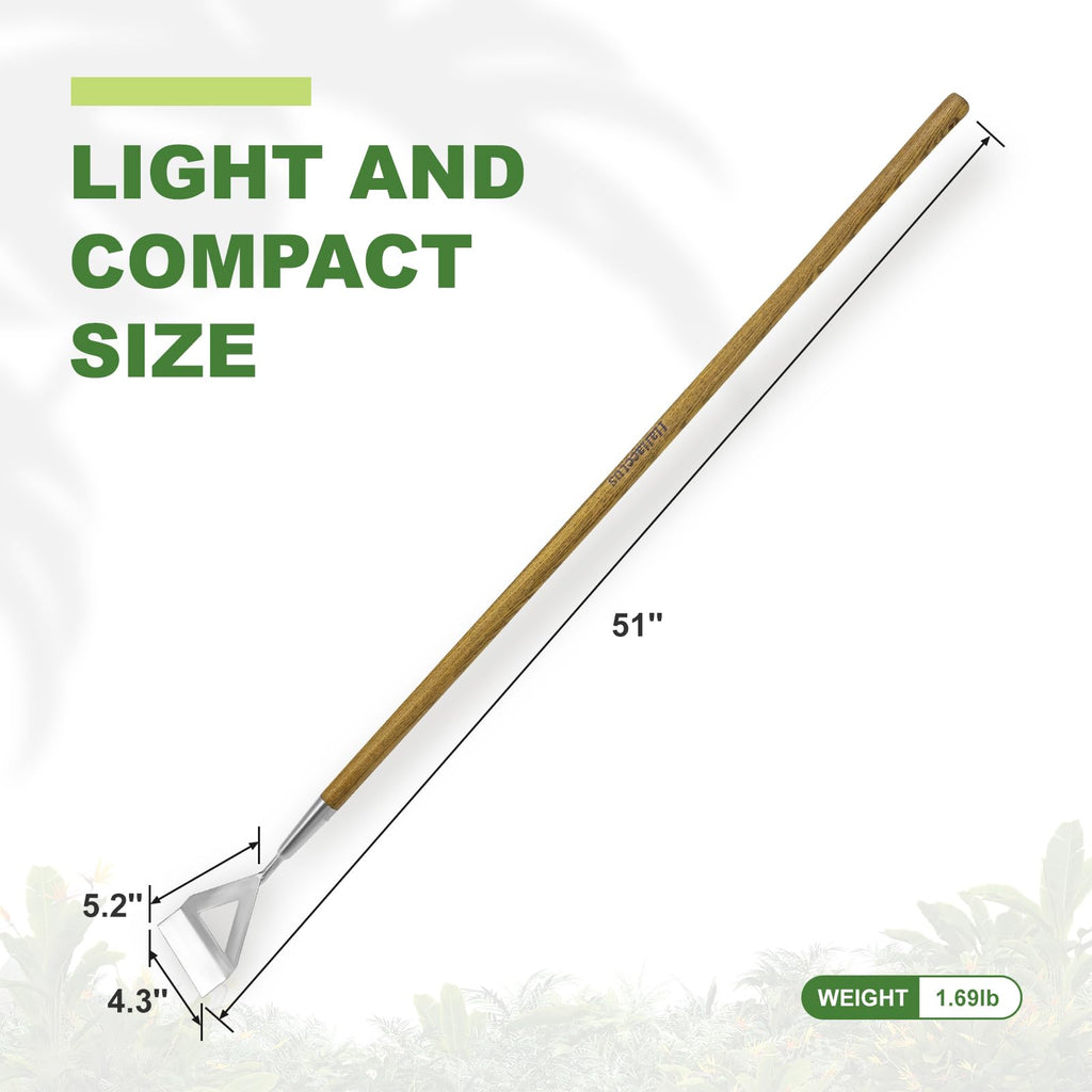 Haliaeetus Women's Dutch Hoe, 51'' Long Handle Dutch Hoe Weeder for Weeds