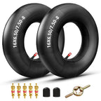 FVRITO 16x6.50-8 16x650-8 16x7.50-8 16x750-8 Inner Tube With Straight Valve Stem Gap for Golf Cart,Tractor,Lawn Mower, Snow throwers,Tillers,Trailers,Wheelbarrows and ATV Pack of 2