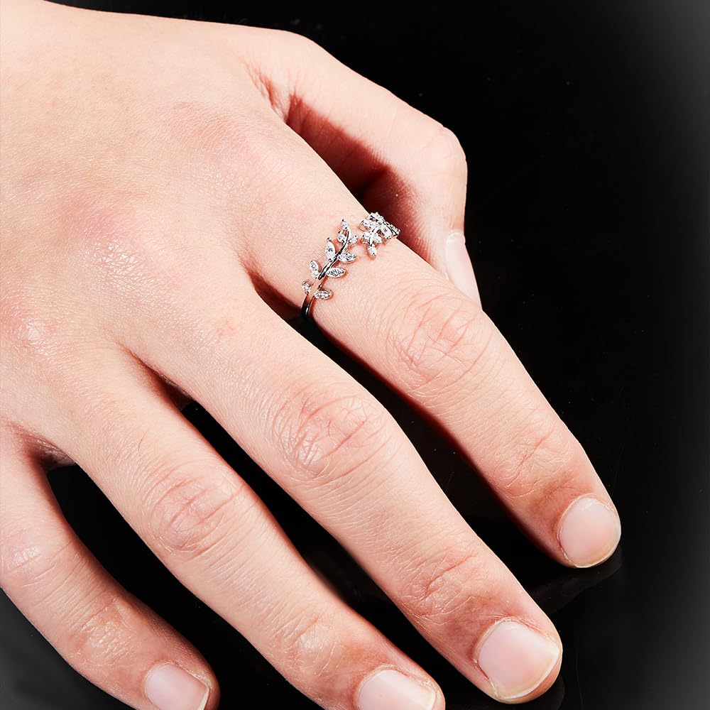 HNMZZPL Adjustable S925 Sterling Silver Ring for Women