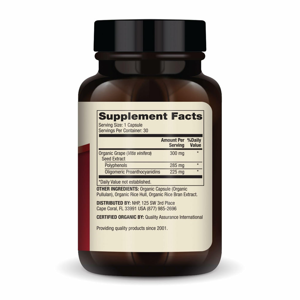 Dr. Mercola Organic Blood Pressure Support - Supports Healthy Circulation - High-Potency Grape Seed Extract - Non-GMO & Soy-Free - 30 Capsules (30 Servings)