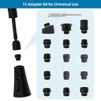 Kitchen Faucet Head Replacement, Pull Down Kitchen Faucet Sprayer Head with 9 Adapter Kit, 3 Function Kitchen Sink Faucet Spray Head, Matte Black Finish Kitchen Faucet Sprayer