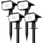 nipify Solar Lights Outdoor Waterproof, Motion Sensor Spot Lights- 4 Pack/56 LED/3 Modes Solar Powered Spotlights 2-in-1 Auto On/Off Landscape Lighting for Outside Yard Wall Garden, Cool White