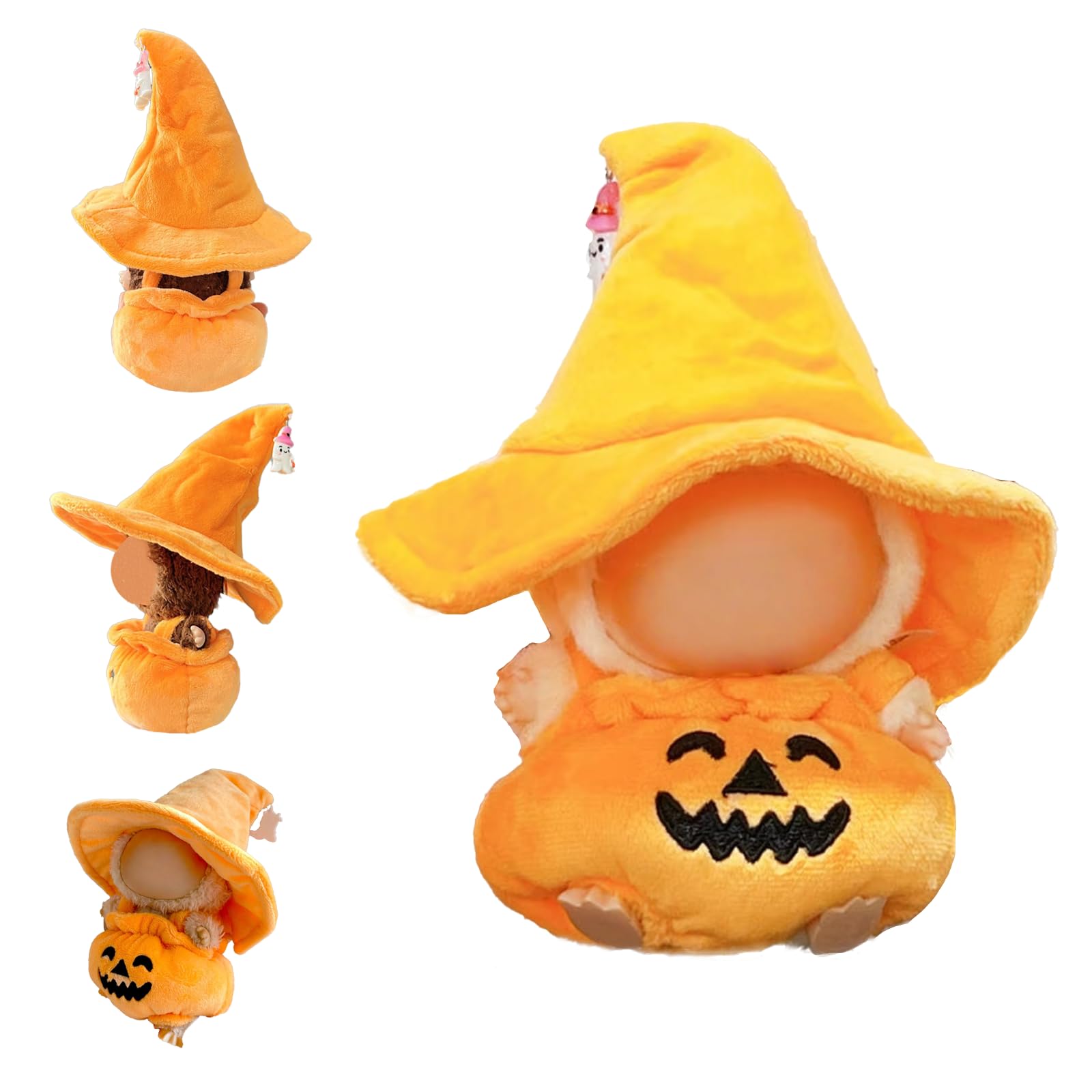 Zimomo Clothes for Labubu Dolls - Cute Outfit for 6.7 Inch (17cm) 1-Piece Costume Accessory, (Doll Not Included) - Perfect for Collectors and Dress-Up (Halloween Pumpkin Set B)