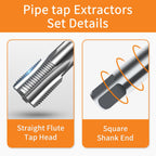 DECKRKAT 2-Piece 1/8" NPT Pipe Tap - High Carbon Steel Pipe Threading Tool, 27 Threads Per Inch Precision Internal Tap for Plumbers, Mechanics & DIY, with Protective Case.