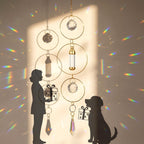 Yalikop Pet Memorial Urn Suncatcher Dog Cat Memorial Gifts,Ring