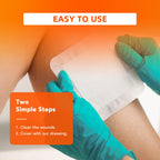 [6''x6''-30count] Carbou Island Dressing Bordered Gauze Sterile Individually Wrapped Gauze Pads,Highly Absorbent Adhesive Dressing Pad,Soft and Breathable Wound Dressing for Wound Care