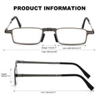 SKYOLUY Durable Ultra Thin and Lightweight Folding Reading Glasses for Men Women, Blue Light Blocking Compact Computer Foldable Readers, Pocket Portable Sturdy Frame With Case Black 1.5x