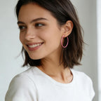 IPHTSKEU 12 Pairs Colorful C Hoop Earrings, 40 mm