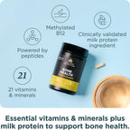 Ancient Nutrition Bone Health Multivitamin, Supports Bone Density, Bone Building & Remodeling, 21 Vitamins & Minerals with Milk Protein Peptides, Methylated B Vitamins & Chelated Minerals, 30 Servings