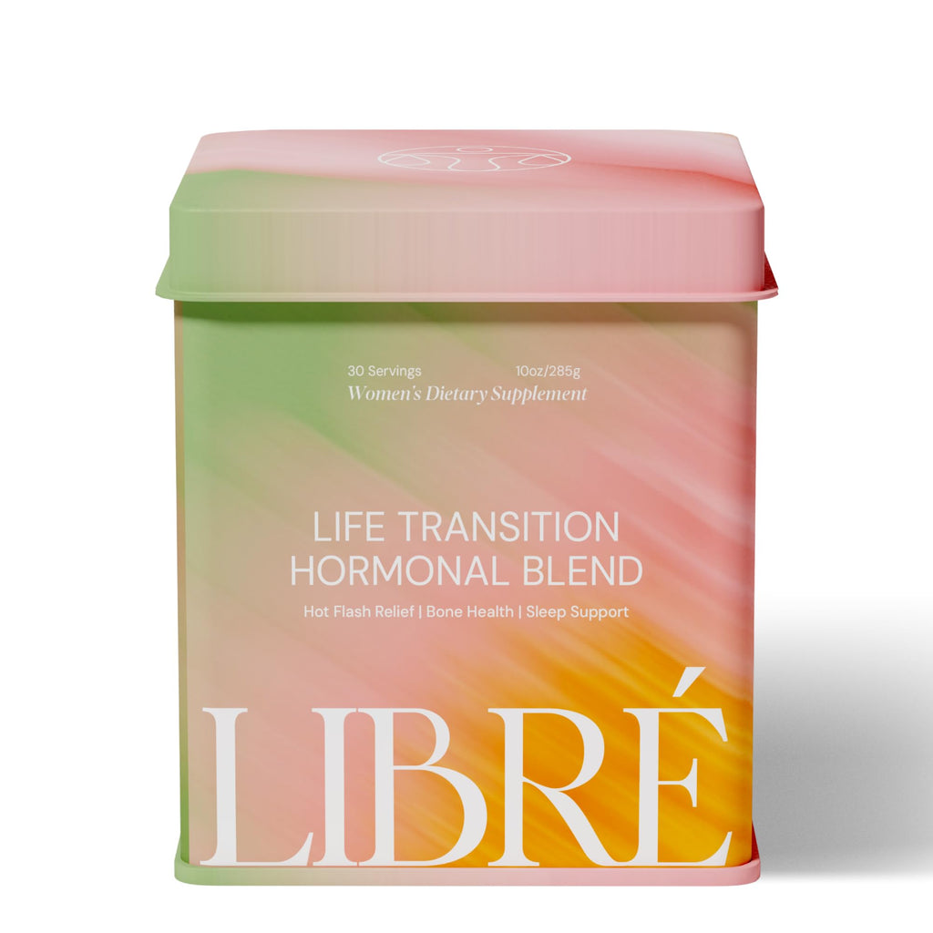 Life Transition Hormonal Blend, Hormone-Free Perimenopause Supplement for Women, Daily Powder, Vitamins, Minerals, Probiotics, Hot Flash Relief, Night Sweats, Mood, Bone & Sleep Support, 30 Servings