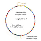 Yoosteel Beaded Initial Necklace Jewelry Gifts Letter I Initial Necklace
