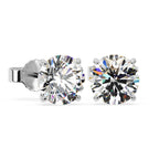 1.0 Carat 14K White Gold IGI Certified LAB GROWN Round Cut Diamond Stud Earrings for Women 4 Prong Screw Back for her MADE IN USA (E-F Color, VS1-VS2 Clarity)