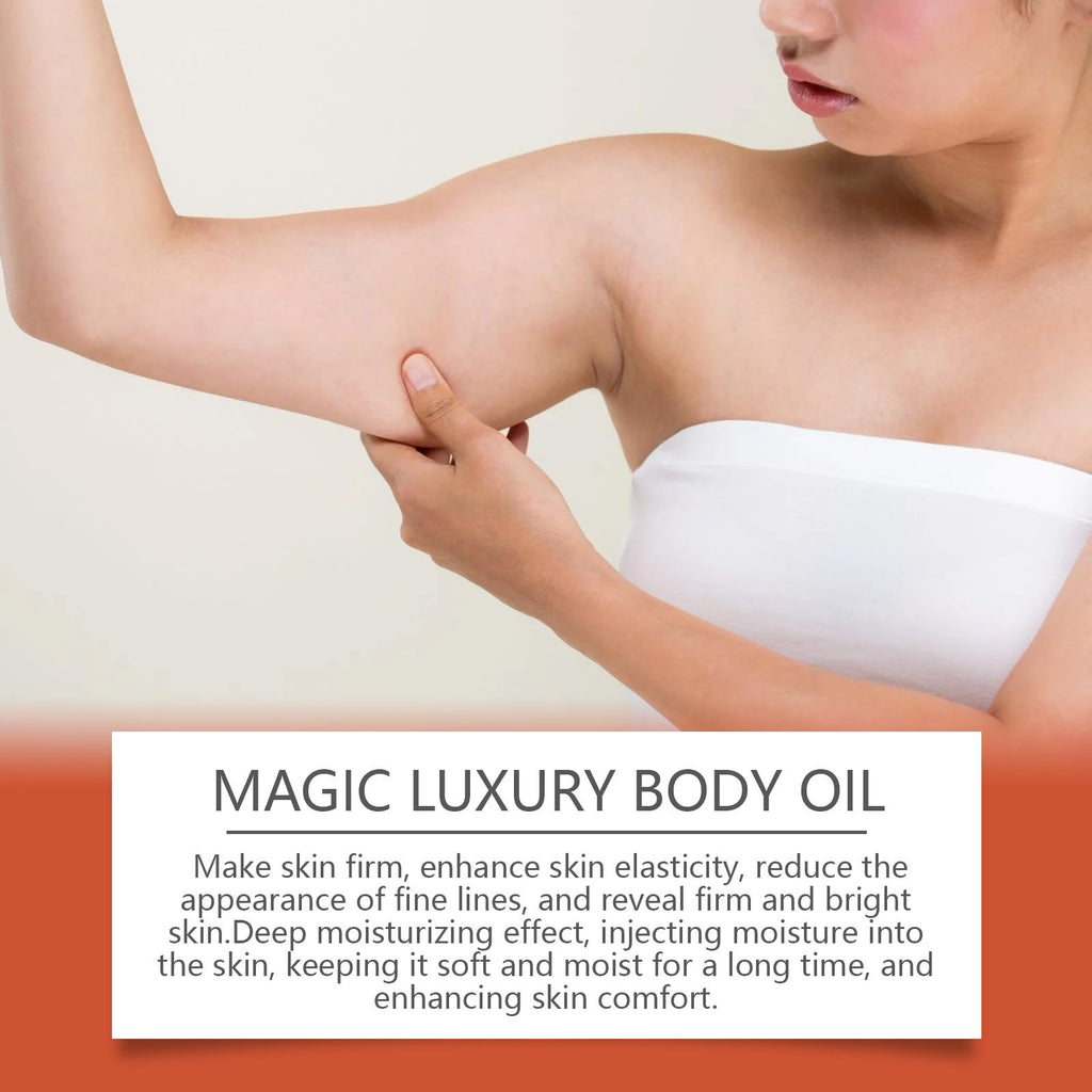 ZTSGU 2 Pcs Magic Body Firming Oil, with Vitamin E Rosehip Hydrating and Non-Greasy Magic Luxury Body Oil Skin Tightening for All Women.