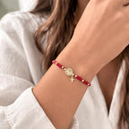 St Benedict Medal Red String Adjustable Bracelet for her Pulsera San Benito
