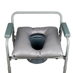 ZXMOBY Bedside Soft Commode seat Cushion, Thick Pad PU Cover with Fixing Straps for Commode Chair, Washable Toilet Seat Cushion Warmer for Elderly Adults