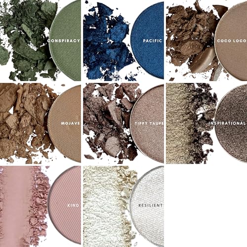 Honeybee Gardens Pressed Powder Eye Shadow Single Refill, Kind - matte soft, warm pink-beige, Long-Wearing, Creaseproof Mineral Color With Botanicals, 1.2g