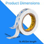 Double Sided Foam Tape Heavy Duty 1 inch x16.5Ft | PE Strong Adhesive Tape | Vibration Resistant | for Indoor/Outdoor Paint Wall Mounting Picture Hanging Poster | Damage-Free (1in/25mm x16.5Ft)