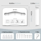Bertreno Commercial Toilet Seat Cover Dispenser Wall Mount Half-Fold Toilet Seat Cover Holder for Restroom Commercial Bathroom White