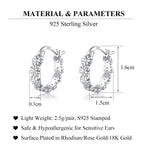 SLUYNZ Solid 925 Sterling Silver Daisy Flower Hoop Earrings for Women Teen Girls Cluster Flower Hoop Earrings (A-Sterling Silver)