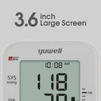 yuwell Blood Pressure Monitor, Large Upper Arm Blood Pressure Cuff, Digital Blood Pressure Machine for Home Use, Large Display, Stores 99 Readings, Voice Broadcasting with Power Adapter and Batteries