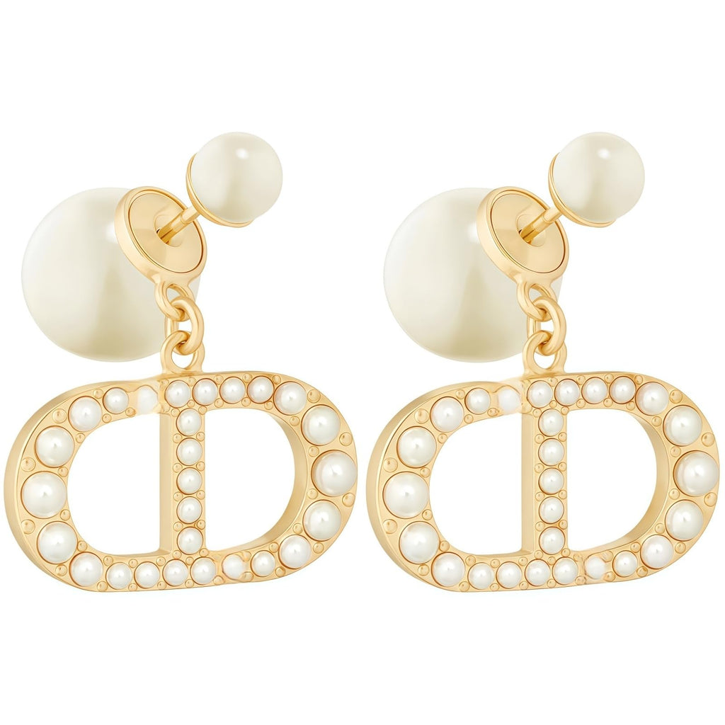 Merlinae 18K Gold Plated Copper Pearl Earrings Non-Allergenic Birthday Gift Baroque Exquisite Jewelry Shining And lustrous Earrings For Women