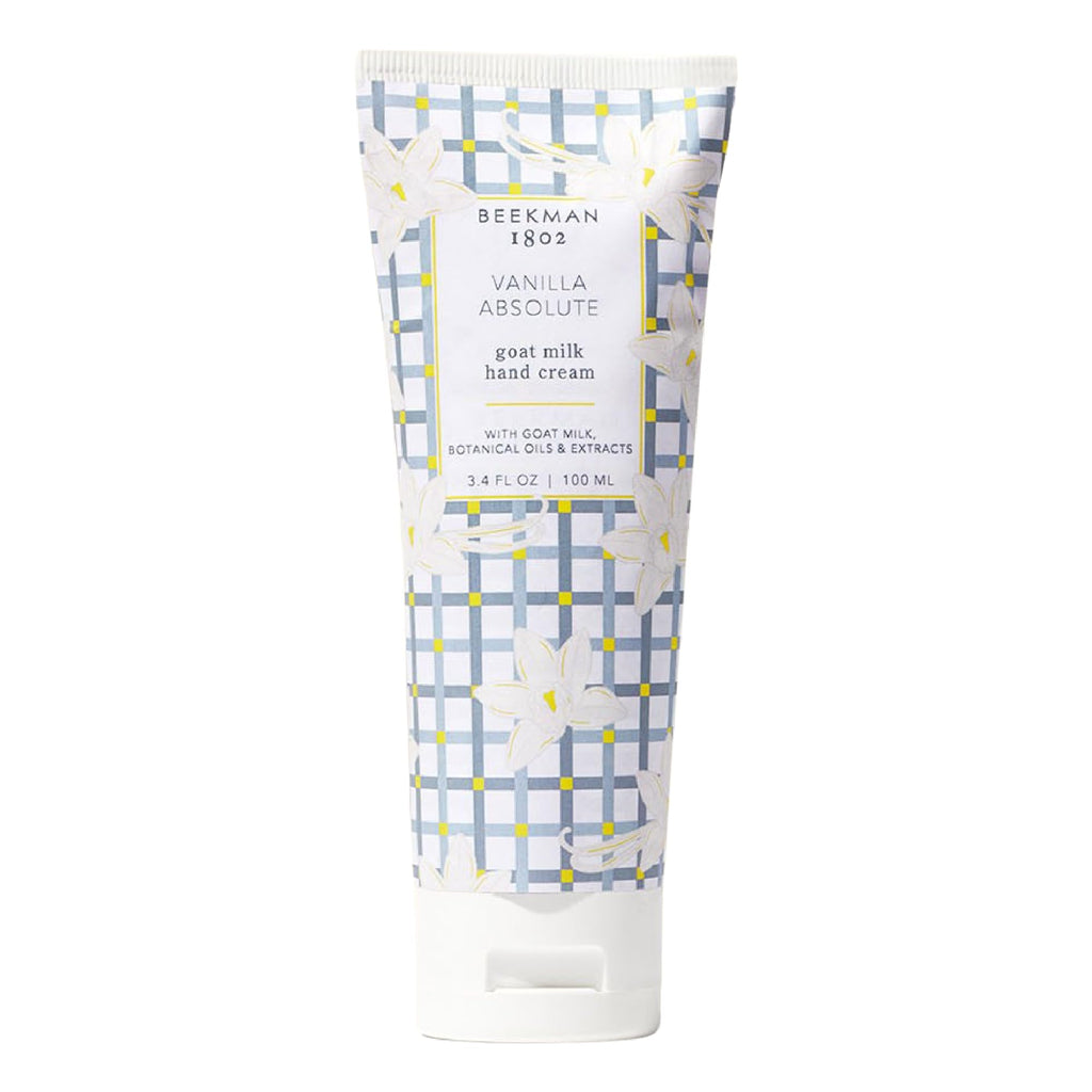 Beekman 1802 Pure Goat Milk Hand Cream, Vanilla Absolute - Scented - 3.4 oz - Moisturizing Lotion for Dry Skin - Anti-Aging Hydration - Good for Sensitive Skin - Cruelty Free