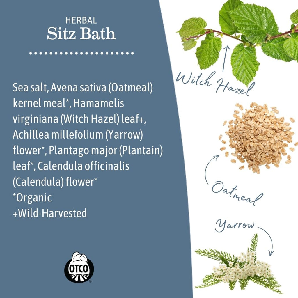 Earth Mama Herbal Sitz Bath | Pregnancy & Postpartum Essentials, Soothing Sitz Bath for Hemorrhoids with Witch Hazel, & Calendula, 6-Count (2-Pack)