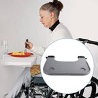 Wheelchair Tray Table - Removable Wheelchair Desk Lap Board Eating Aid for Nursing Patient, Fits Wheelchair Arms of Distance 18" - 20" (Grey)
