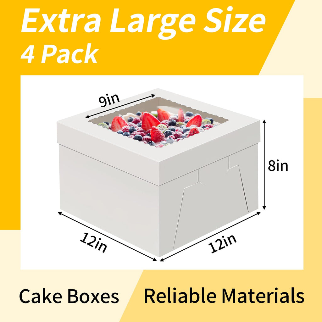 WINKIO Cake Boxes 12 inch, Cake Carrier Holder, Storage Transport Container