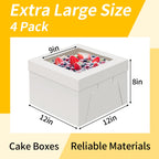 WINKIO Cake Boxes 12 inch, Cake Carrier Holder, Storage Transport Container