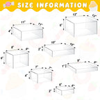 Leinuosen 7 Pcs Large Buffet Risers Set 6" to 12" Acrylic Display Box Catering Dessert Table Riser Food Display Decorative Stand with Hollow Bottom for Catering Supplies(Clear, Square)