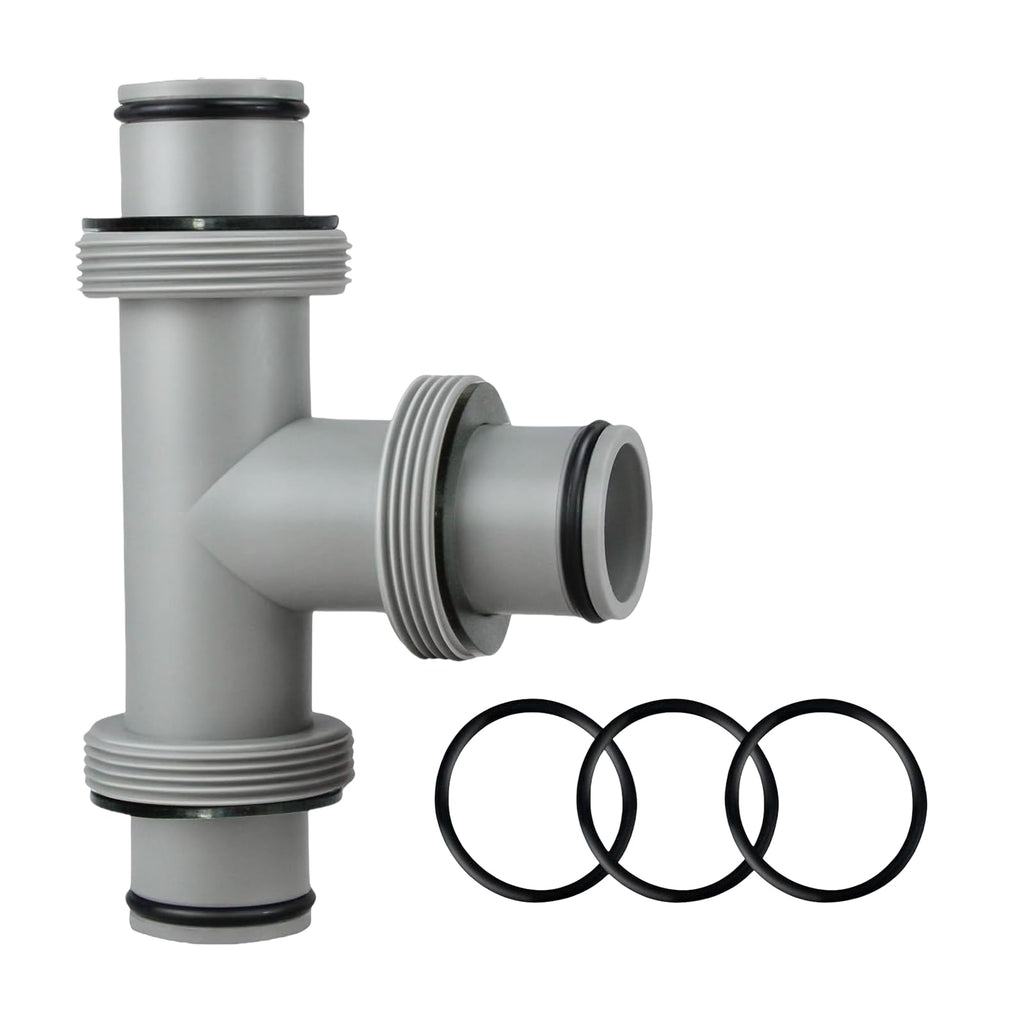Taudang 1-1/2 inch T Tee Joint Pool Filter Pump Hose Connector 1.5" to 1.5" Replacement for Intex Swimming Pool Pumps,Pool Hose Adapter and Filter Pumps (3 interfaces)