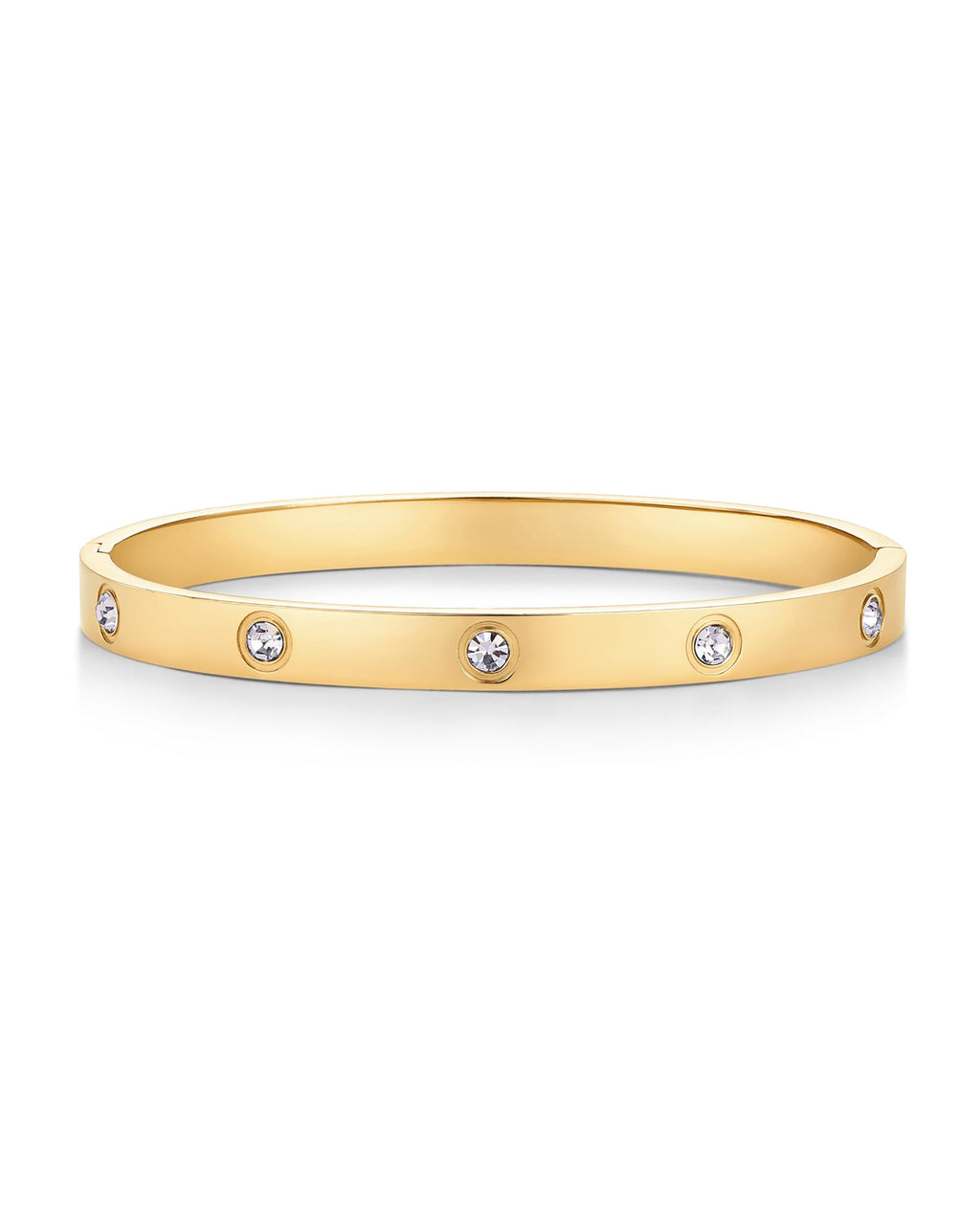 PAVOI CZ Waterproof Bangle Bracelet, 14K Gold Plated, Yellow Gold, 6.5IN